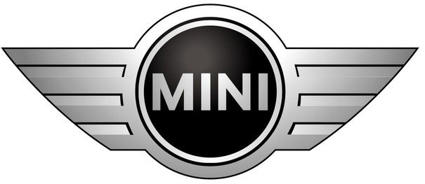 Mini car brand logo for roadside assistance and doorstep mobile repair service