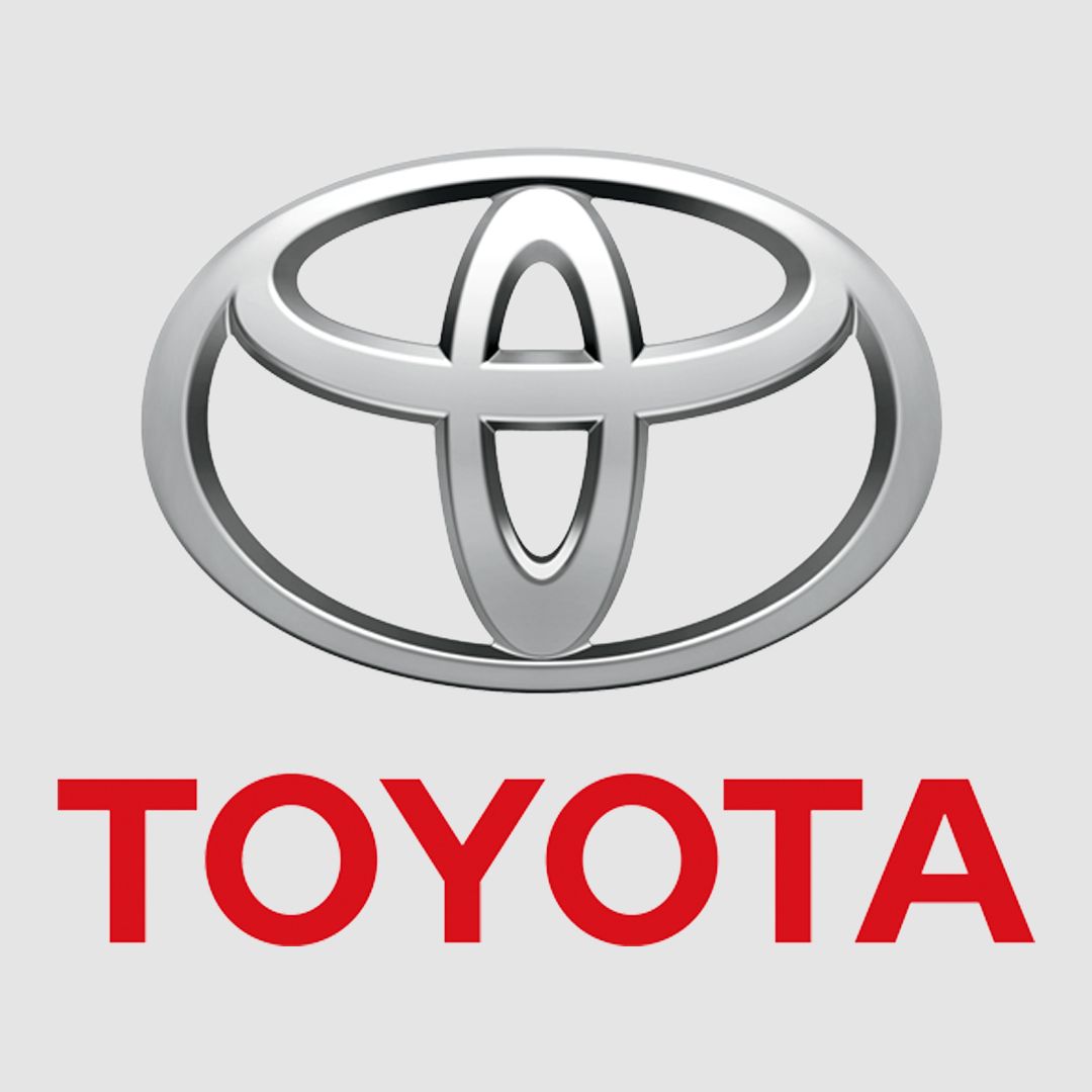 Toyota car brand logo for roadside assistance and doorstep mobile repair service