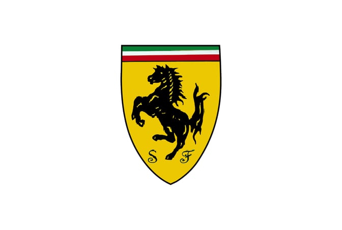 Ferrari car brand logo for roadside assistance and doorstep mobile repair service