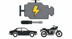 Bike and Car Engine Repair Maintenance Icon